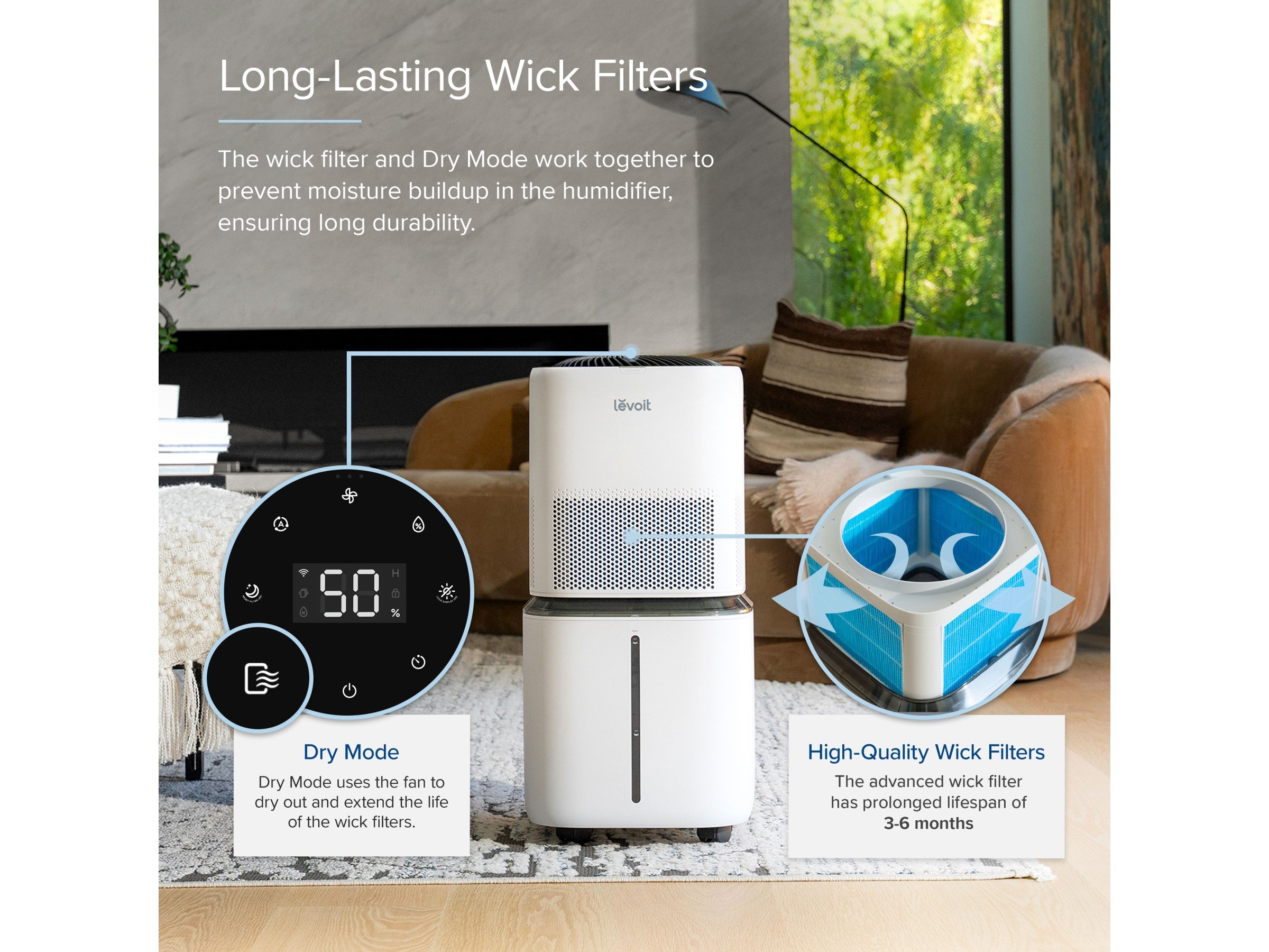 Erstatningsfilter for Levoit Superior 6000S Smart Luftfukter